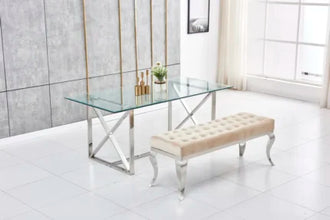 Banquette Caroque capitonné velours