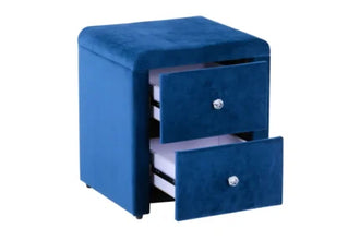 Chevet velours bleu