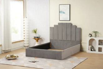 Cadre de lit piano velours