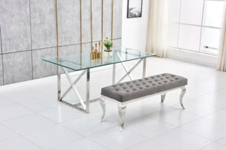 Banquette Caroque capitonné velours