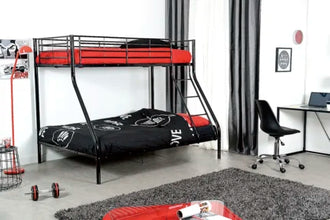 LIT SUPERPOSÉ BOB NOIR 90X190cm + 140×190 cm