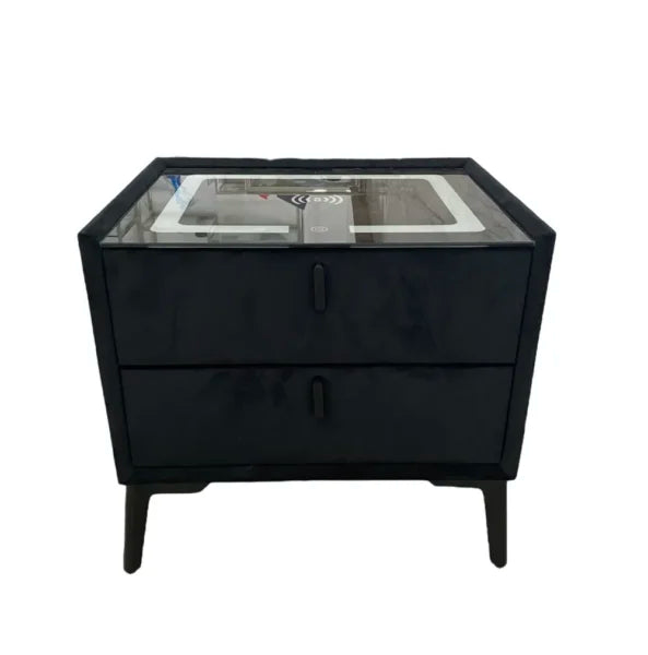 Chevet led chargeur induction velours