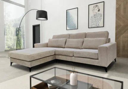 Canapé Madrid d’Angle Côtelé