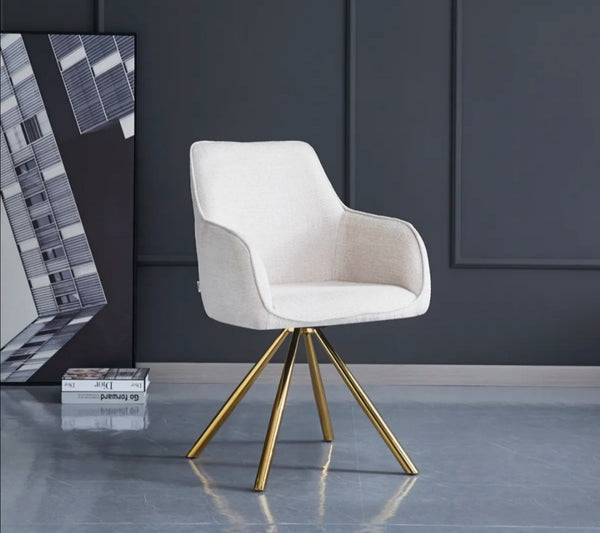 Chaise Avec Accoudoir LOLA Pied Gold