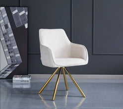 Chaise Avec Accoudoir LOLA Pied Gold