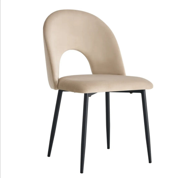 Chaise Teddy Pied Metal Noir