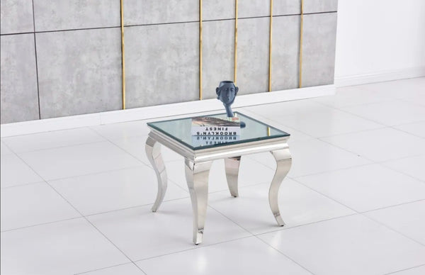 Gueridon Baroque Chrome Miroir 50x50 CM