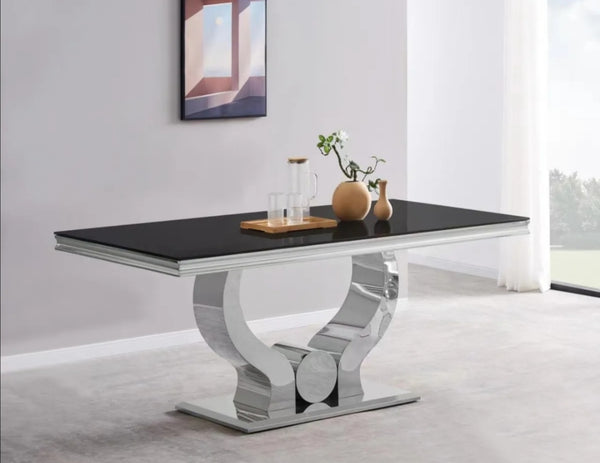 Table a Manger Trofy Noir 150x90x75 CM