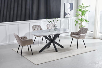 Table a Manger Ceramique Ophelia 2m Pied Noir