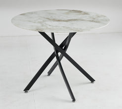 Table Olivia Rond Pied Noir