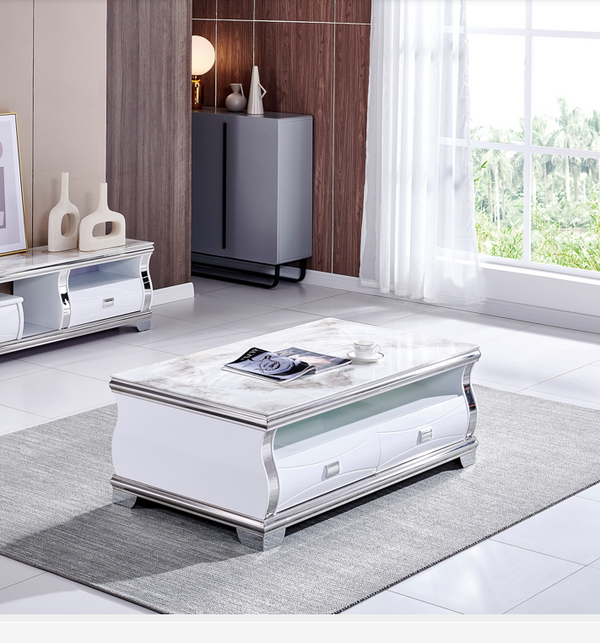 Table Basse Sarah Marbre Beige