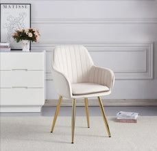 Chaise Avec Accoudoir Kanvas Pied Gold