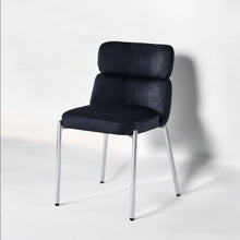 Chaise Stephany Velours Pied Argent