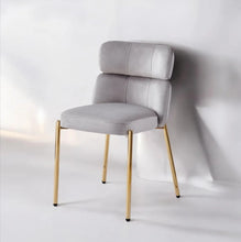 Chaise Stephany Velours Pied Dore