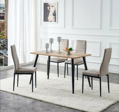Table Repas Ammo Pied Metal Noir 120x70 CM
