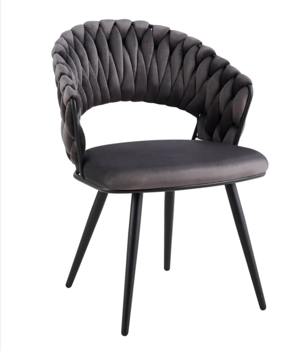 Chaise Carolina Pied Metal Noir