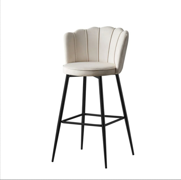 Tabouret de Bar Nymphea Metal Noir Velours