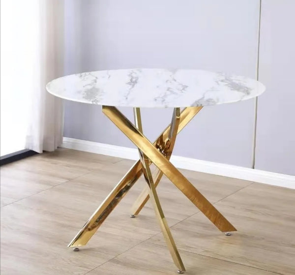 Table Repas Jessica Pied Gold 100x75 CM
