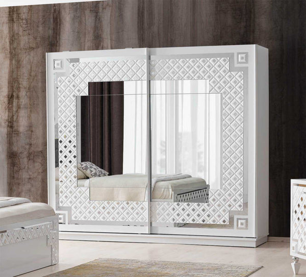 Chambre à coucher Cristal Silver – Élégance et raffinement