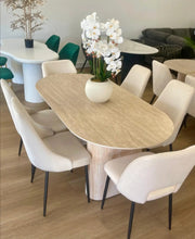 Table a Manger Roxy Pied Effet Travertin 160x90 CM