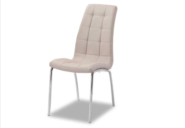 Chaise Emma Similicuir Pied Chrome