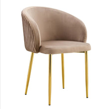 Chaise Avec Accoudoir Carlita Pied Gold