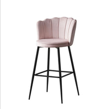 Tabouret de Bar Nymphea Metal Noir Velours