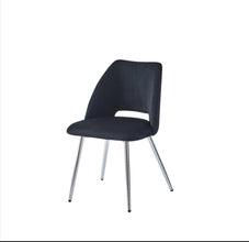 Chaise Velours Pied Argent