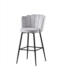 Tabouret de Bar Nymphea Metal Noir Velours