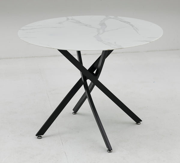 Table Olivia Rond Pied Noir