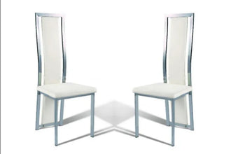 Chaise Dana Similicuir Pied Chrome