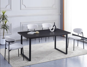 Table Belgrade Pied Metal Noir 160x90x75 CM