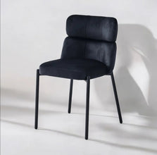 Chaise Stephany Velours Pied Noir