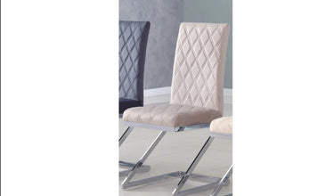 Chaise Cocomat Matelasse Pied Chrome