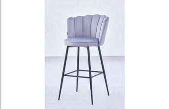 Tabouret de Bar Nymphea Metal Noir Velours