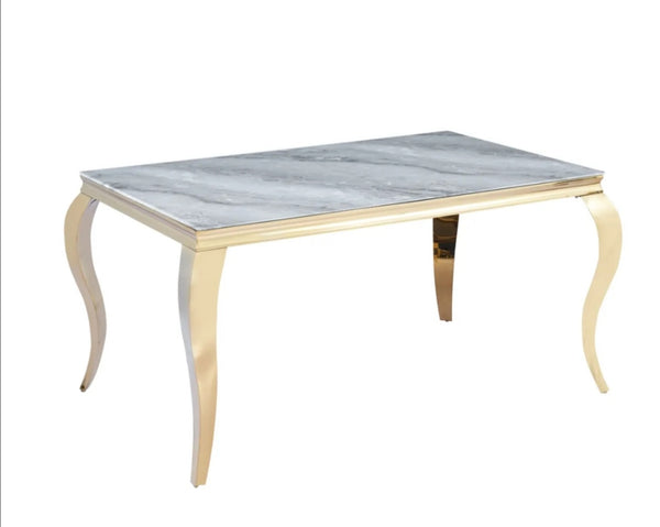 Table Repas Baroque Pied Gold 150x90x75 CM