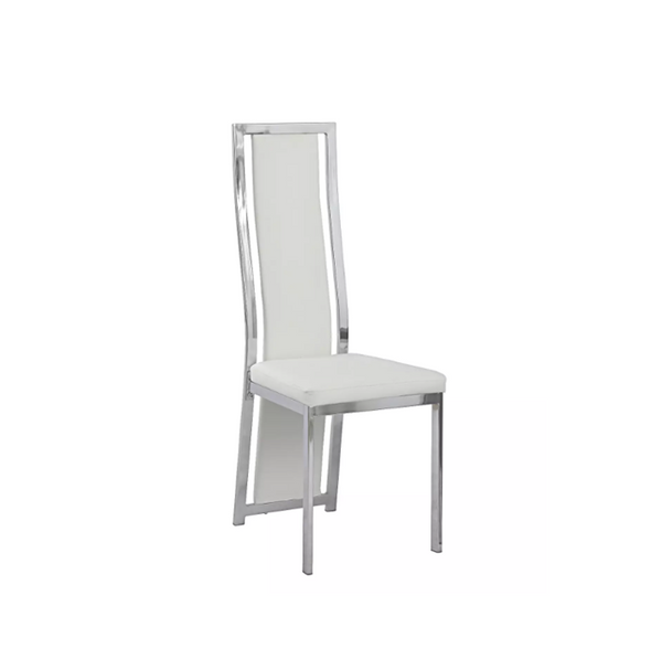 Chaise 121 Skai Pied Argent