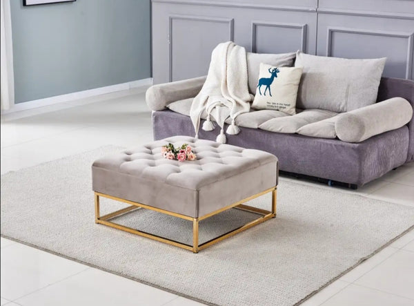 Table Basse a Tiroirs Gold 80x80x43 CM