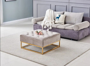 Table Basse a Tiroirs Gold 80x80x43 CM