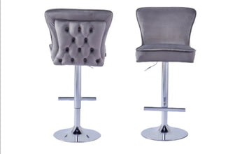Tabouret de Bar Gabrielle Pied Chrome