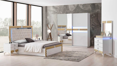 Chambre à coucher Alliance Or – Élégance et raffinement intemporel