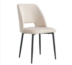 Chaise Ava Pied Metal Noir