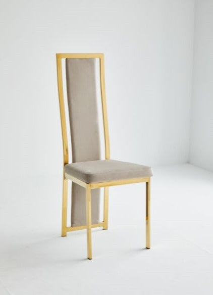 Chaise 121 Skai Pied Dore