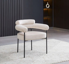 Chaise Avec Accoudoir Bulle Pied Metal Noir