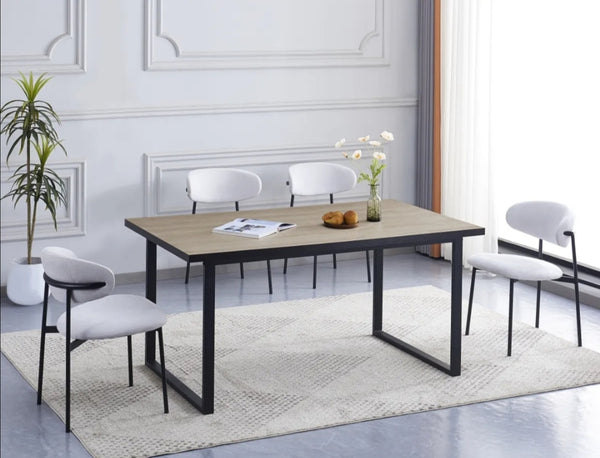 Table Belgrade Pied Metal Noir 160x90x75 CM