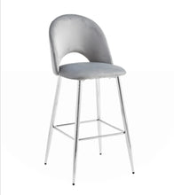 Chaise Bar Amelia Pied Argent