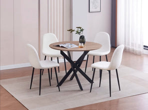 Table Repas Jessica Pied Metal Noir 100 CM