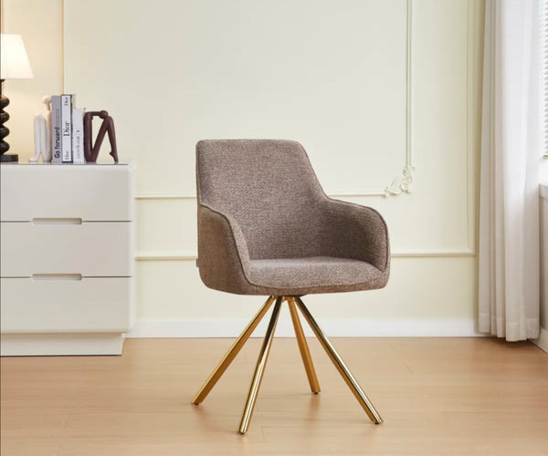 Chaise Avec Accoudoir LOLA Pied Gold