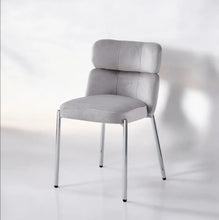 Chaise Stephany Velours Pied Argent