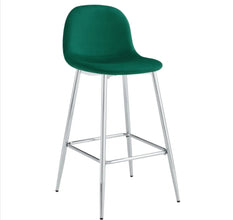 Tabouret de bar scandinave Pied Chrome